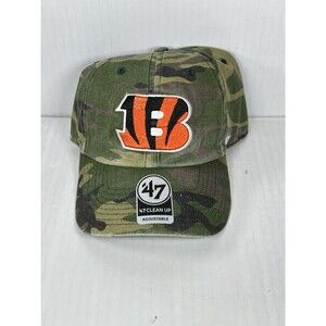 Cincinnati Bengals '47 Brand NFL Football Camo Clean Up Adjustable Dad Hat NEW